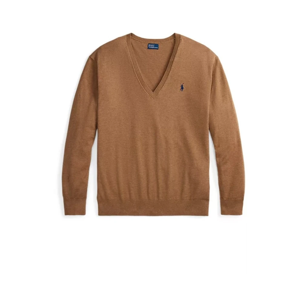 Polo Ralph Lauren Beige Vesta V-Ringad Stickning