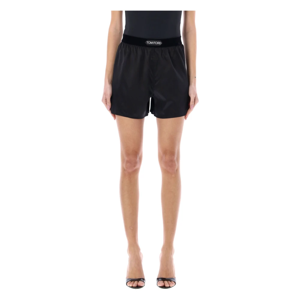 Tom Ford Zwarte Zijden Boxershorts Black Dames