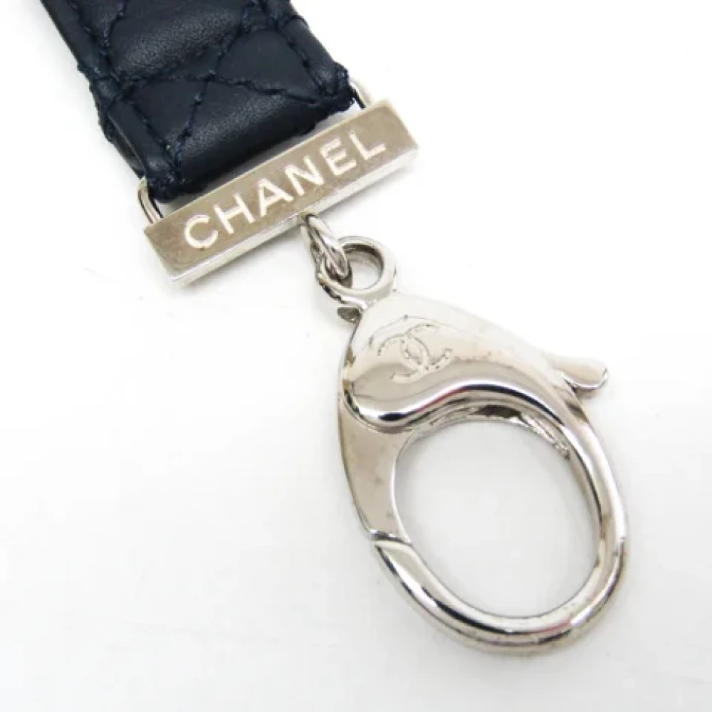 Chanel Vintage Pre-owned Leather belts Blue Dames