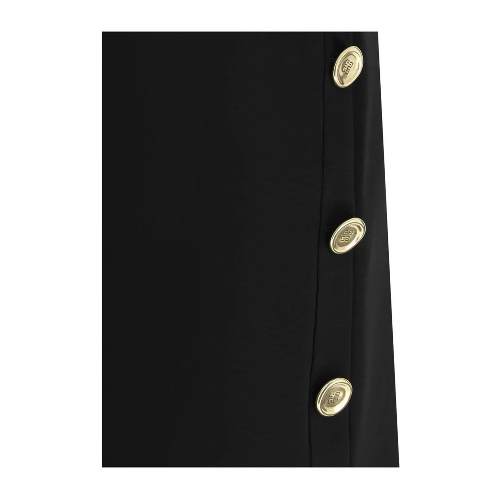 Givenchy V-hals Korte Jurk met Zijsplit Black Dames