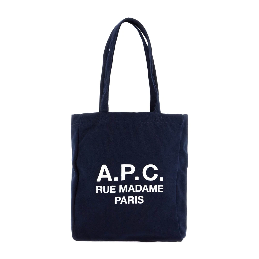 A.p.c. Madame Tote Tas met Rue Madame Borduurwerk Blue Dames
