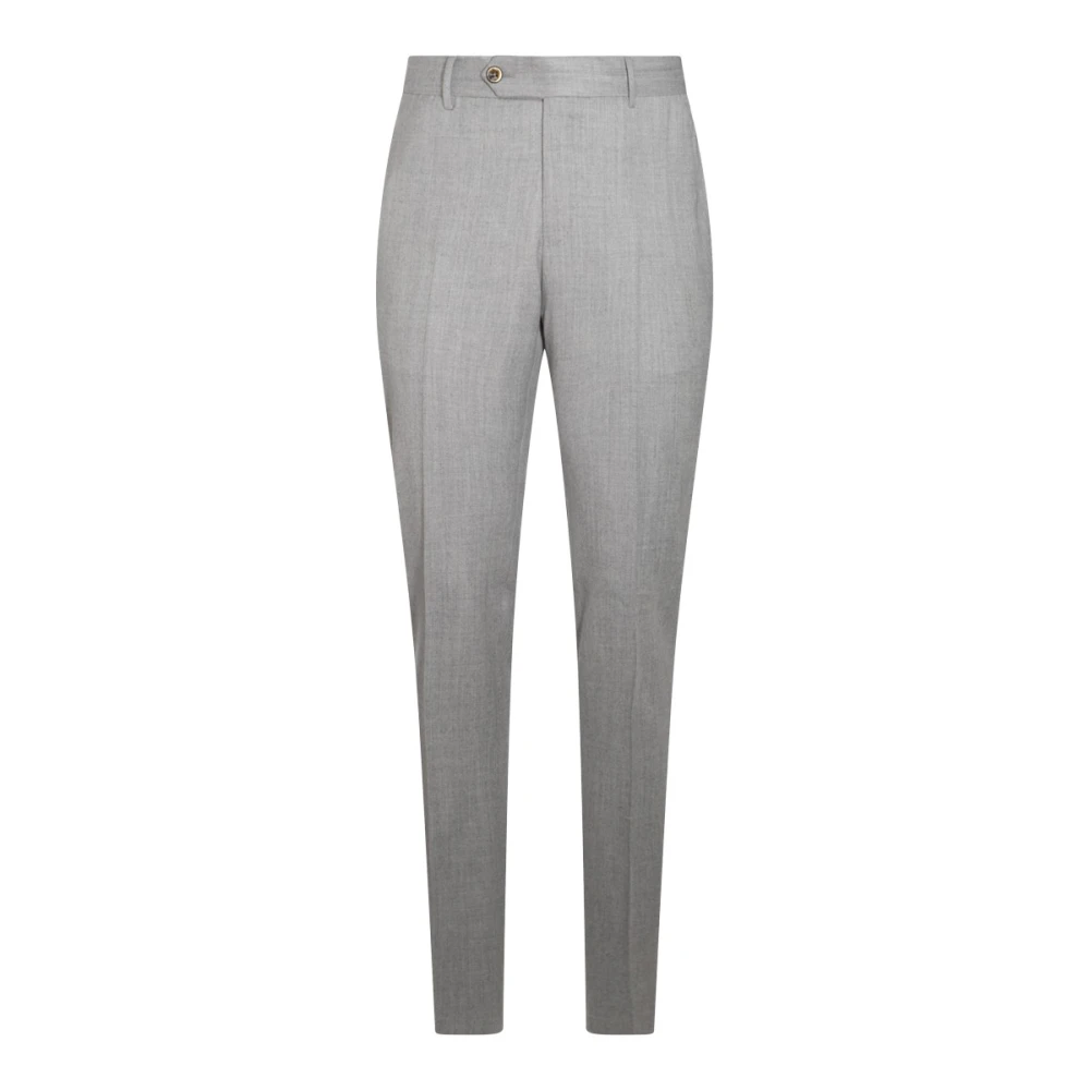 PT Torino Grijze Wollen Jogger Broek Gray Heren