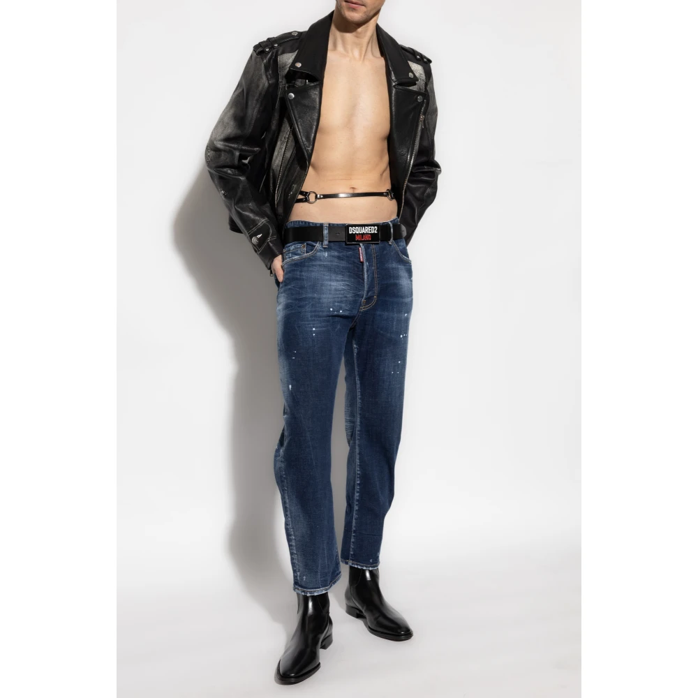 Dsquared2 Leren riem Black Heren