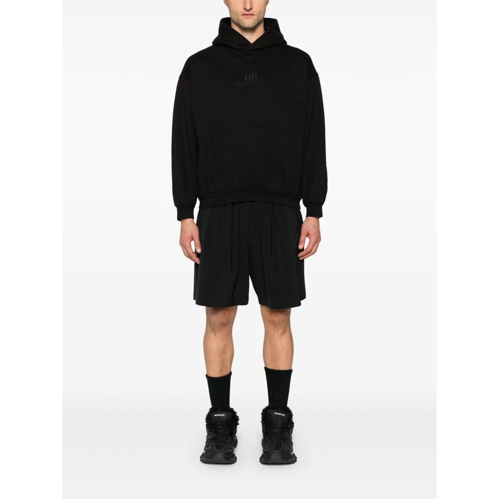 Balenciaga Zwarte Stretch Activewear Shorts Black Heren