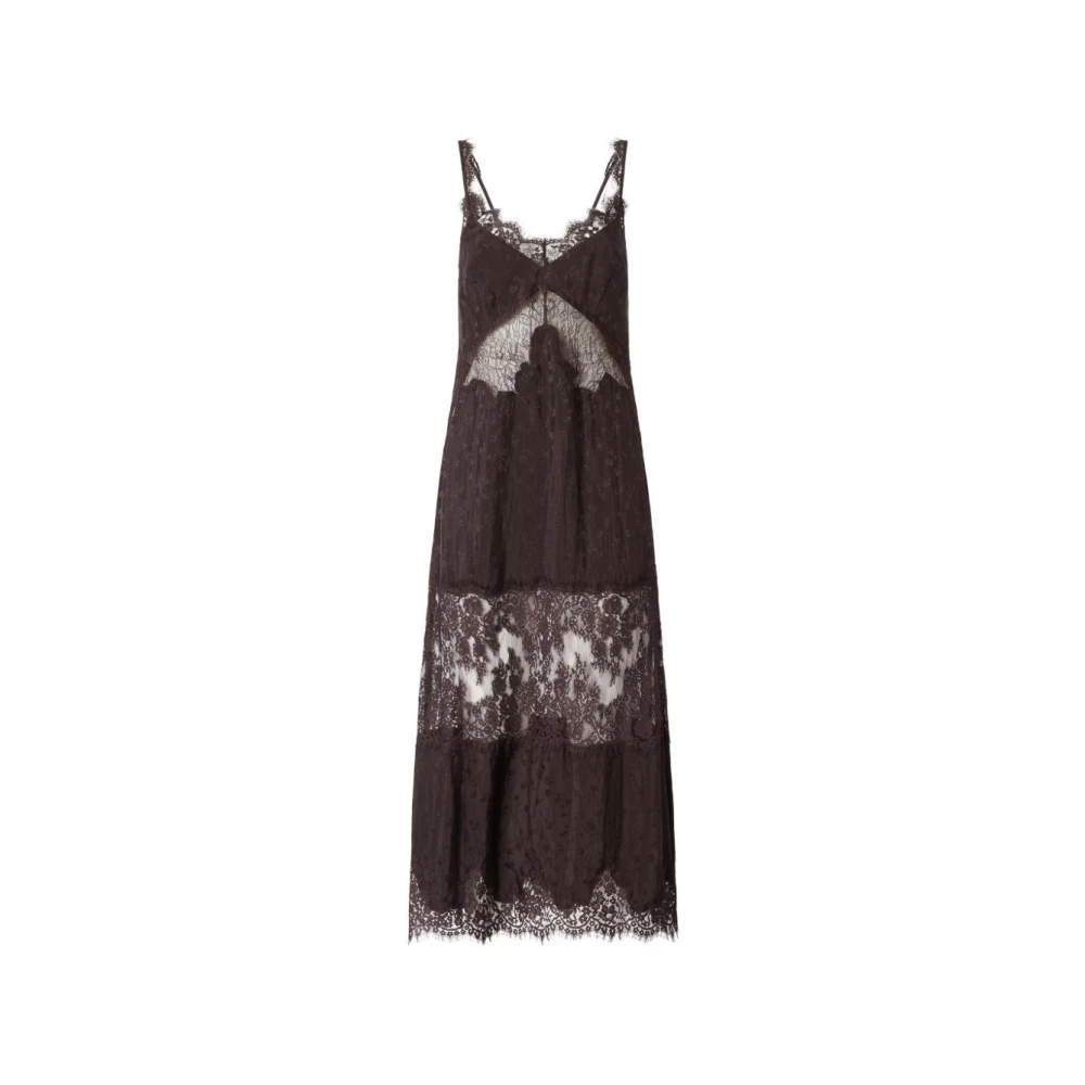 Pinko Vrouw Bruin Kleedjes Dames, S, Nylon, Jurken