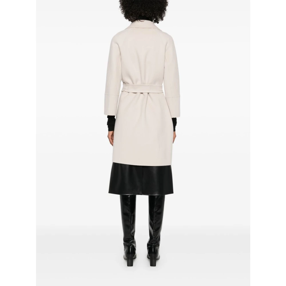 Max Mara Beige Wolceintuur Jas Beige Dames