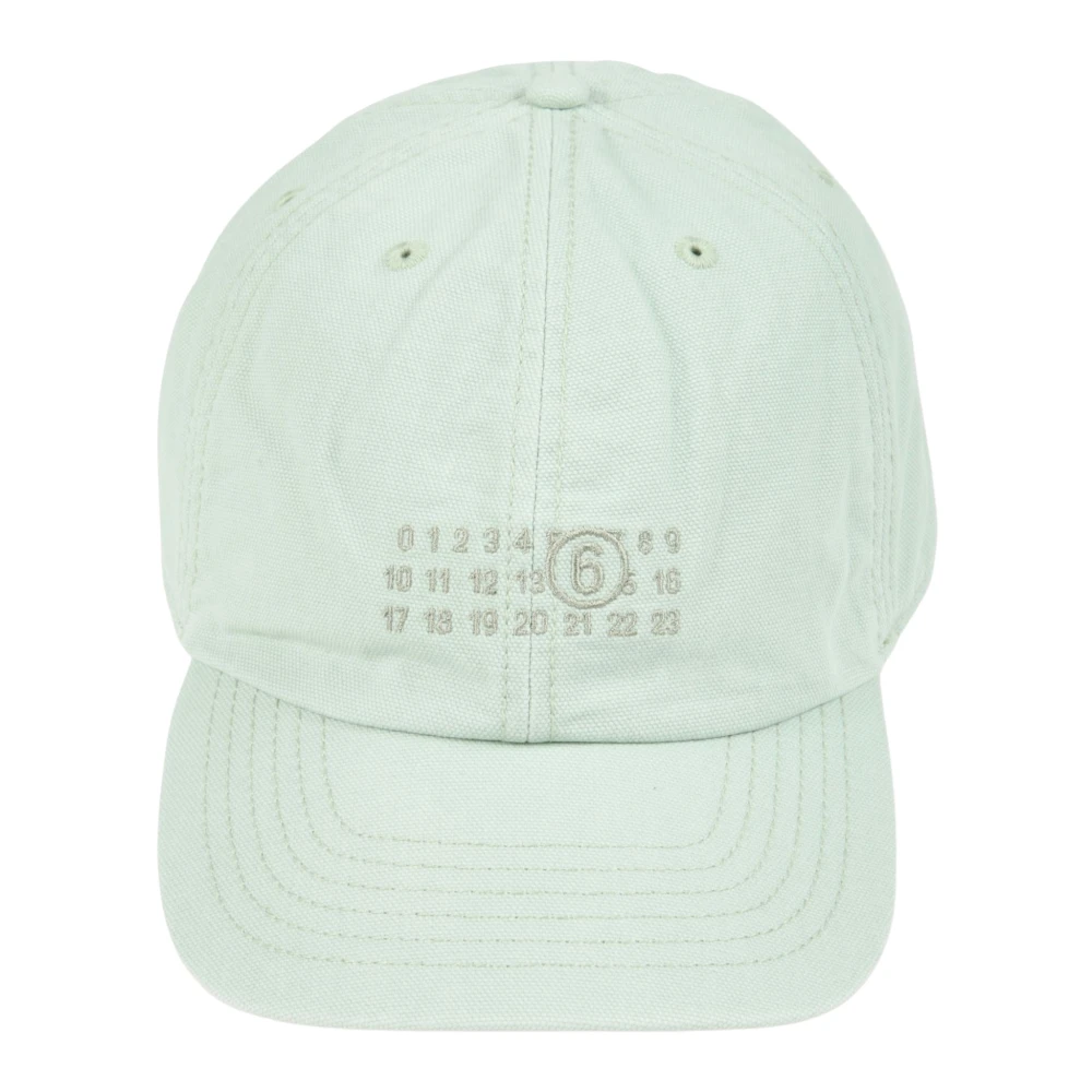 Mm6 Maison Margiela Unisex Grön Accessoarer L, Bomull, Bomullscanvas Keps