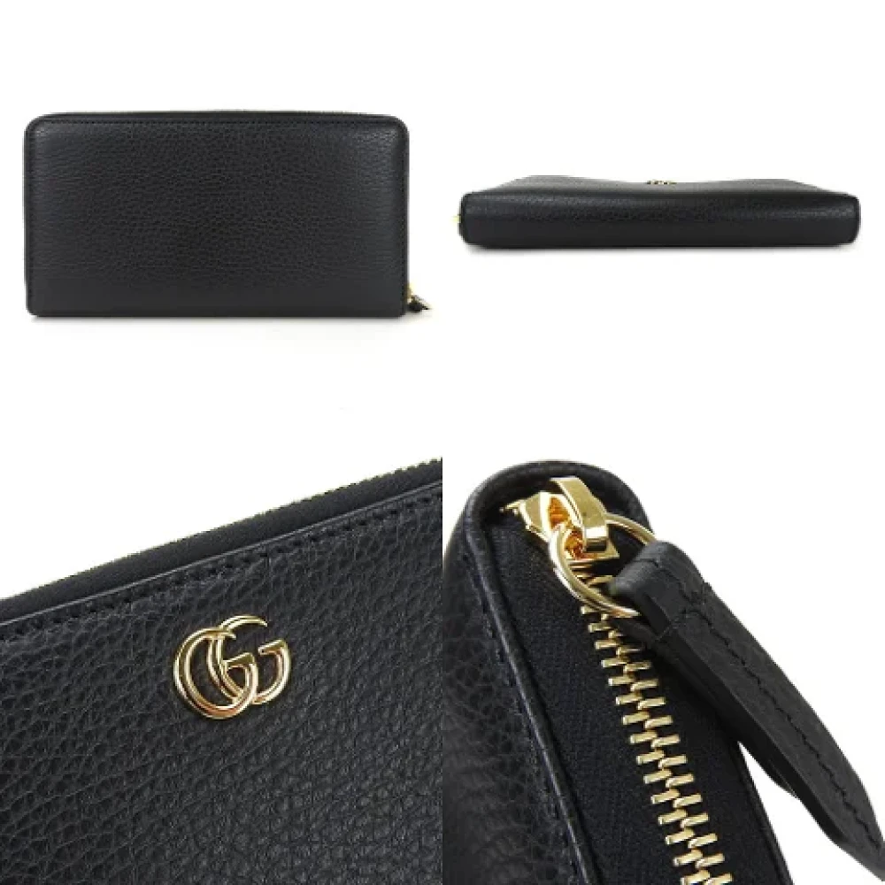 Gucci Vintage Pre-owned Leather wallets Black Dames