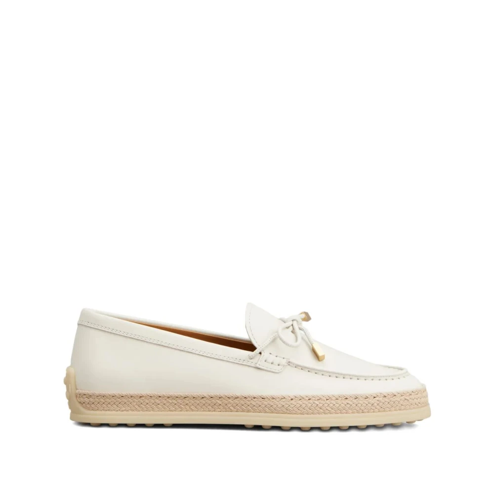 Tod's Women's White Loafer In Soft Calfskin - Loafers - 7 Uk - Shoes