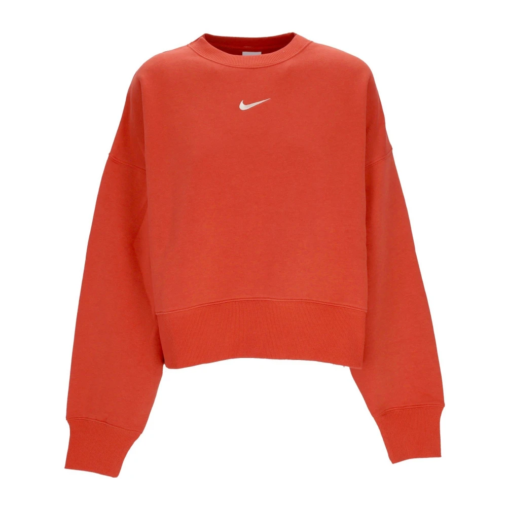 Nike Phoenix Fleece Oversized Crewneck Orange Dames