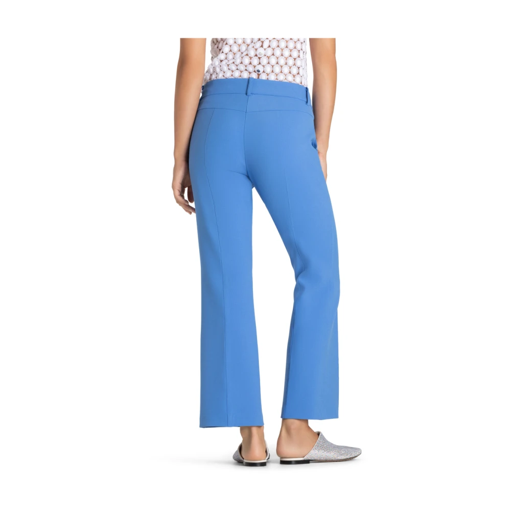 CAMBIO Iris Paarse Broek met Rechte Pijpen Blue Dames