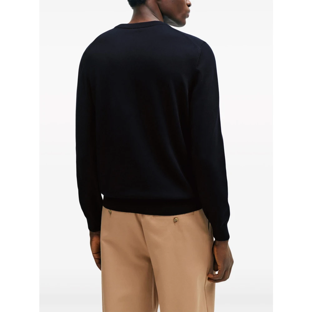 Hugo Boss Donkerblauwe Gebreide Trui Blue Heren