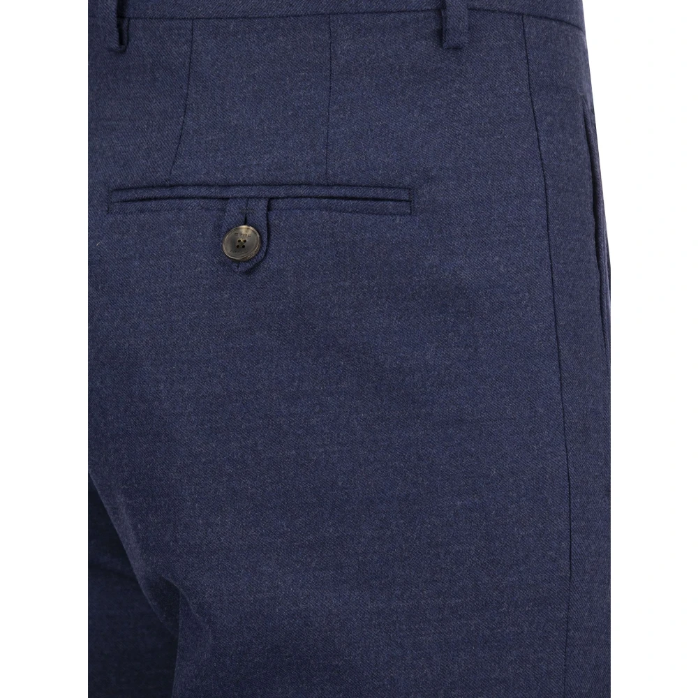 ETRO Getailleerde broek met plooien voor casual en formele looks Blue Heren
