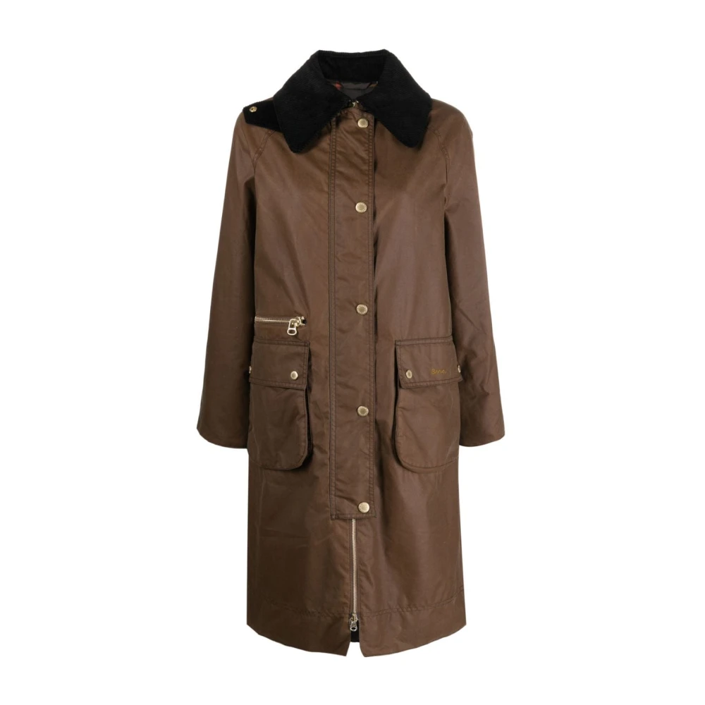 Barbour Townfield Parka Jas in Bruin Brown Dames