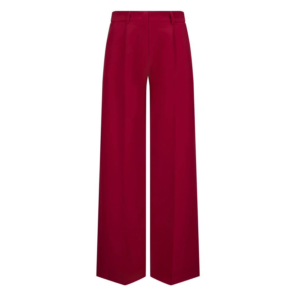 Nicowa Broek met gevouwen voorkant en rechte pijpen Red Dames