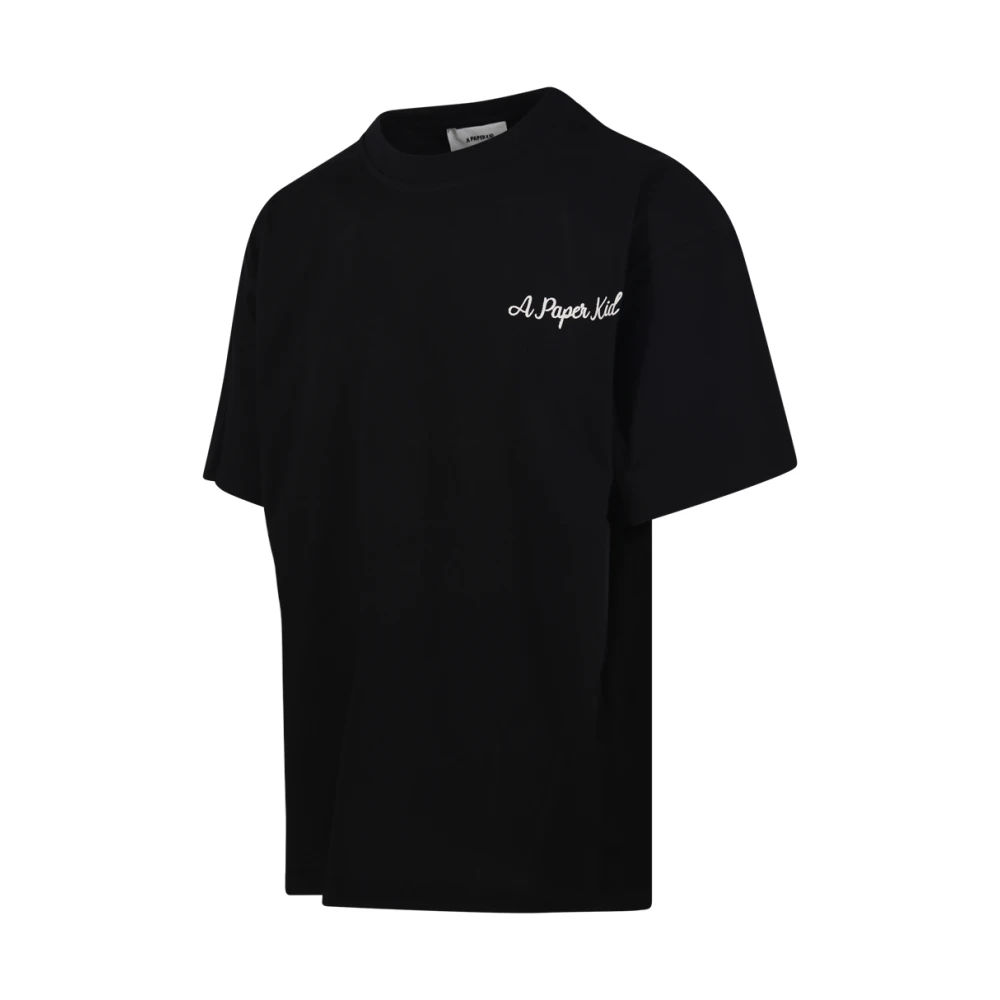 A Paper Kid Nero Zwart T-Shirt Black Heren