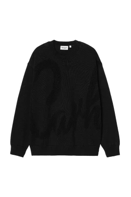 Perla Sweater Svart Elegant Grafisk Design