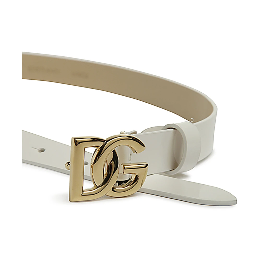 Dolce & Gabbana Kinderen Logo Riem Wit White Dames