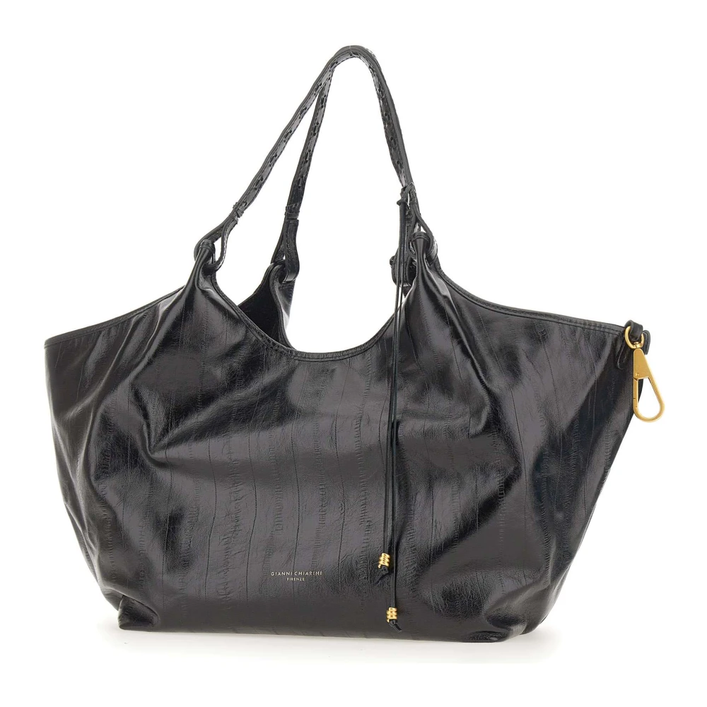 Gianni Chiarini Women's Black Shopping Bags, One Size, Dua Shoulder Bag