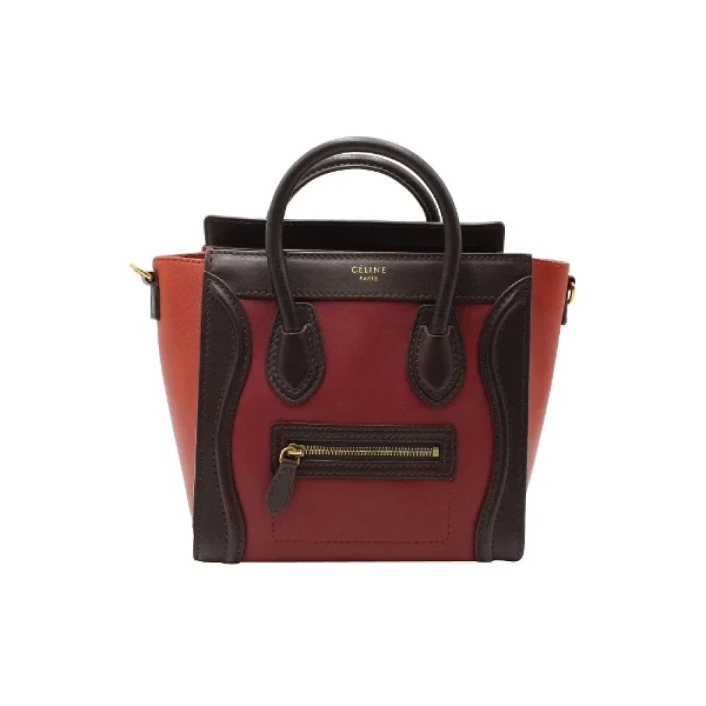 Celine Vintage Pre-owned Leather celine-bags Red Dames