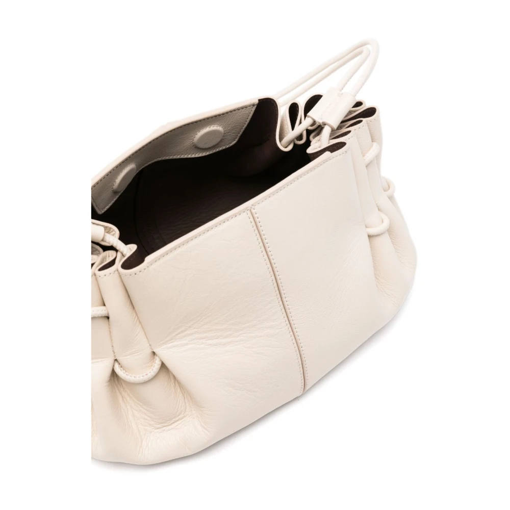 Hereu Beige Schoudertas met Magneetsluiting Beige Dames
