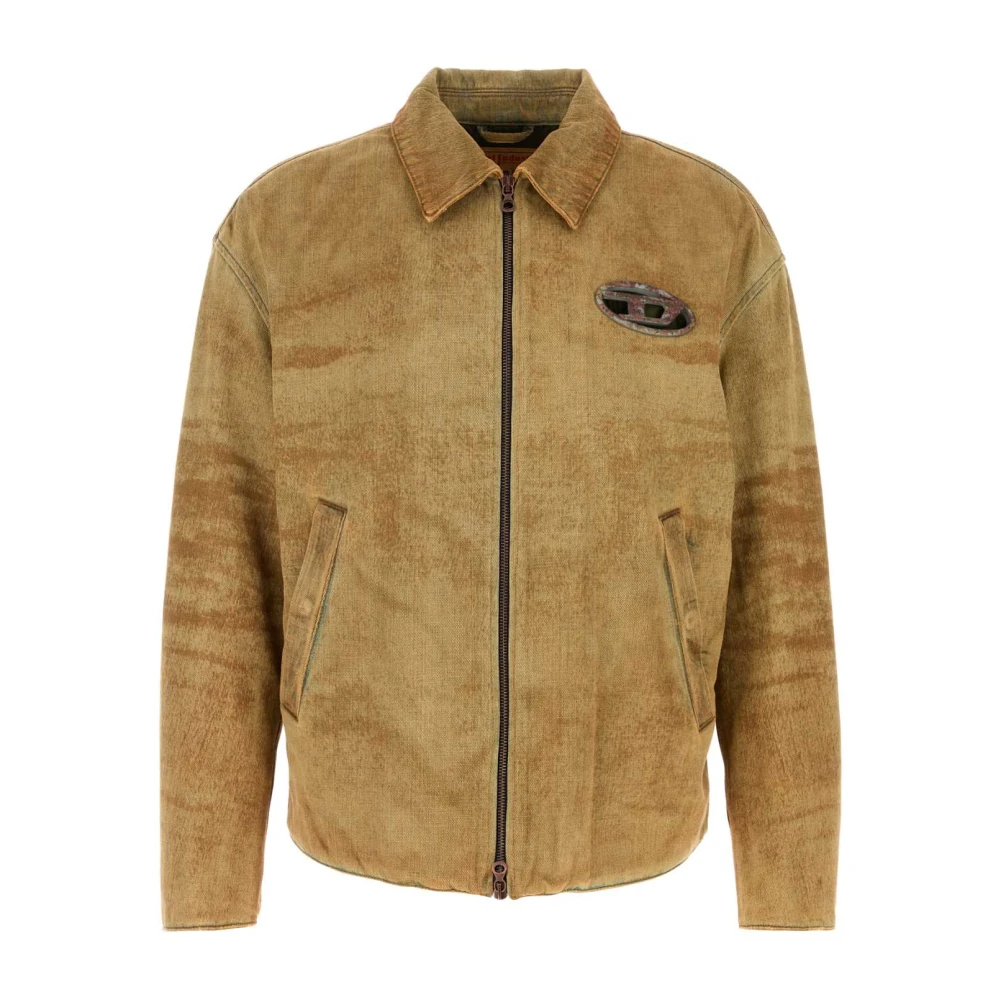 Diesel Stijlvolle Beige Denim Jack Beige Heren