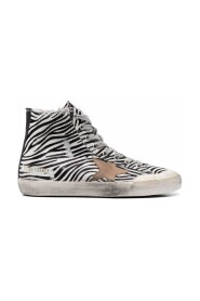Zebra High-Top Sneakers