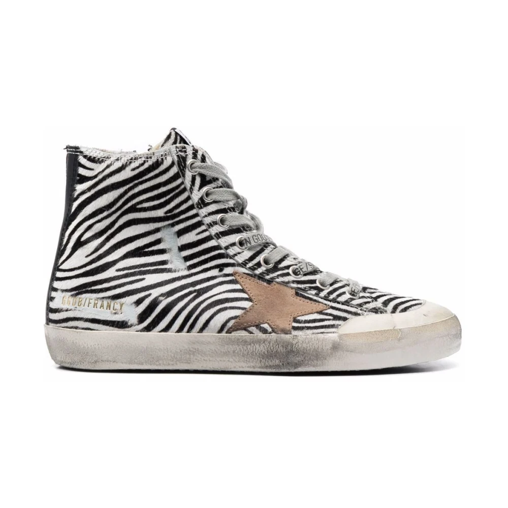 Zebra High-Top Sneakers
