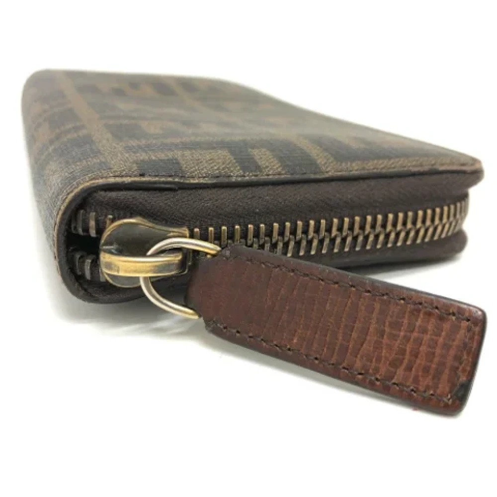 Fendi Vintage Pre-owned Fabric wallets Brown Heren