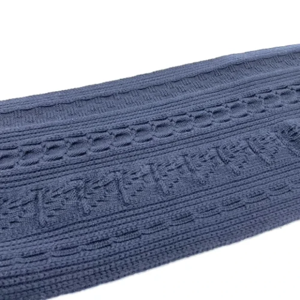 Louis Vuitton Vintage Pre-owned Wool scarves Blue Dames