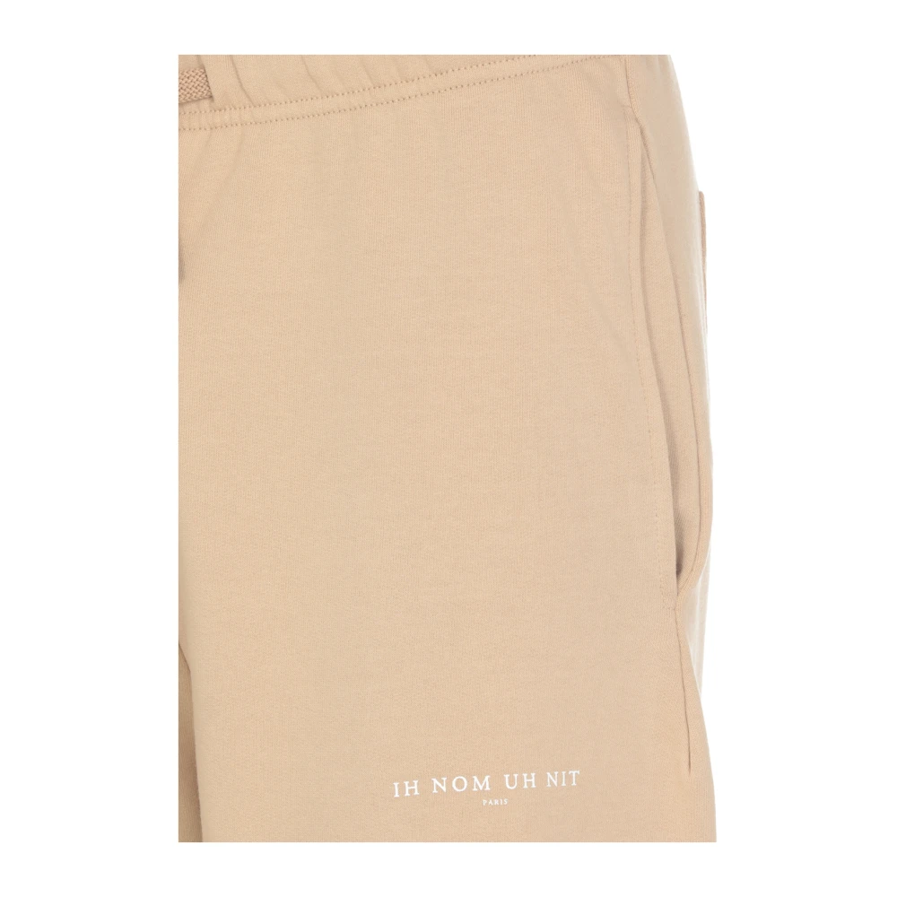 IH NOM UH NIT Beige Katoenen Sweatpants met Elastische Taille Beige Heren