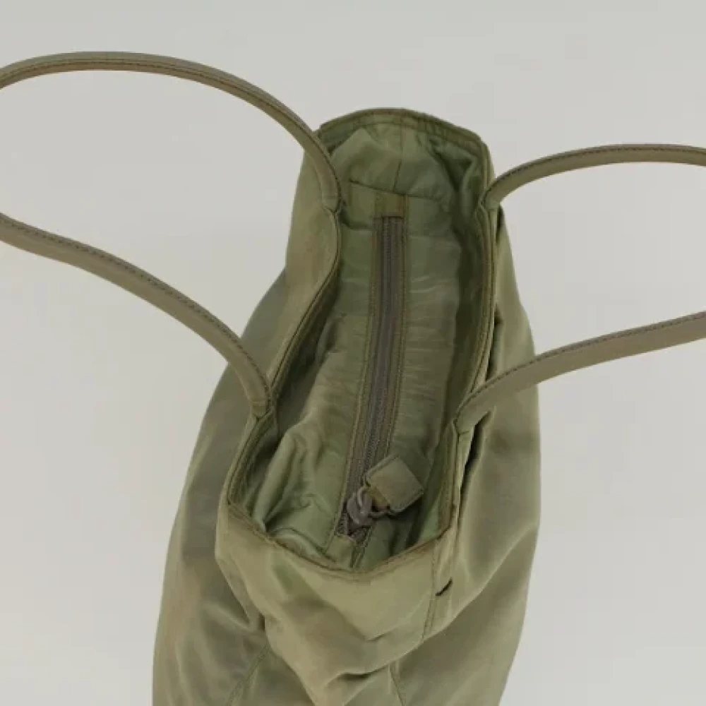 Prada Vintage Pre-owned Nylon handbags Green Dames