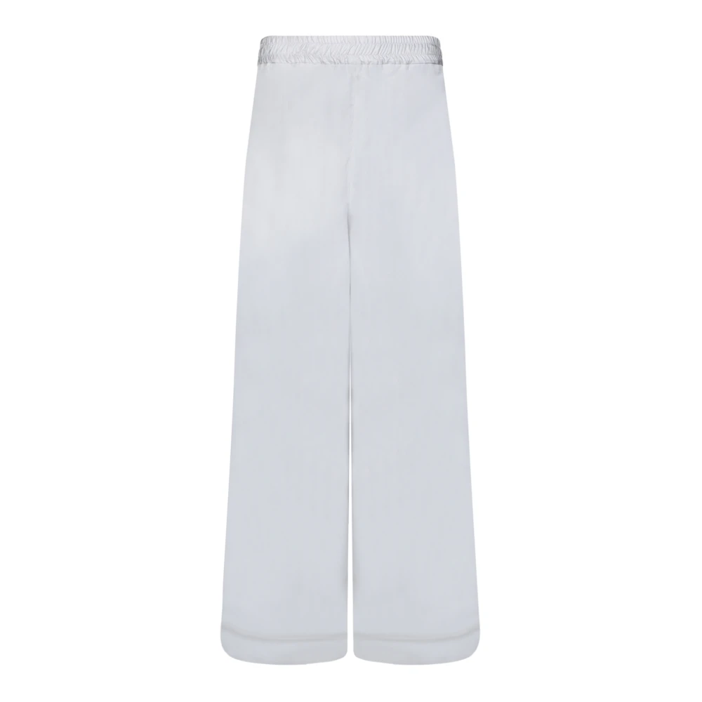 Fabiana Filippi Zijden taffeta wijde broek Gray Dames