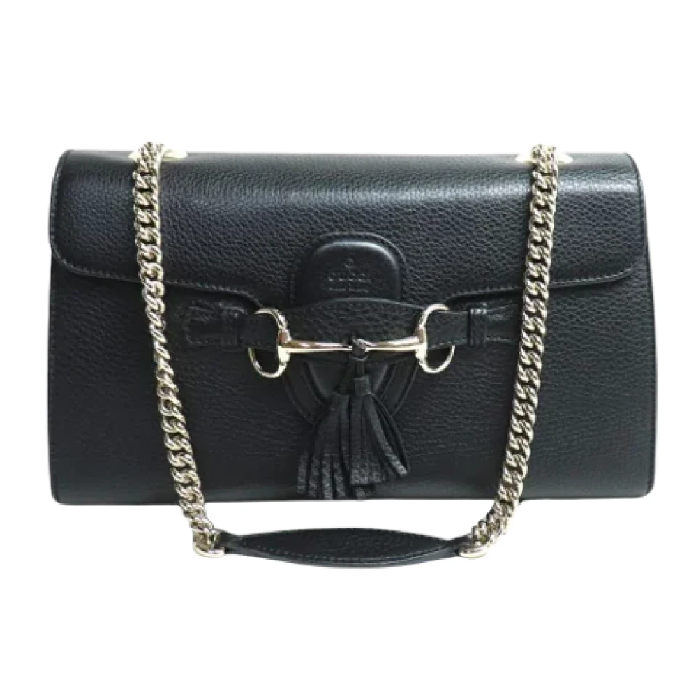 Gucci Vintage Pre-owned Leather gucci-bags Black Dames