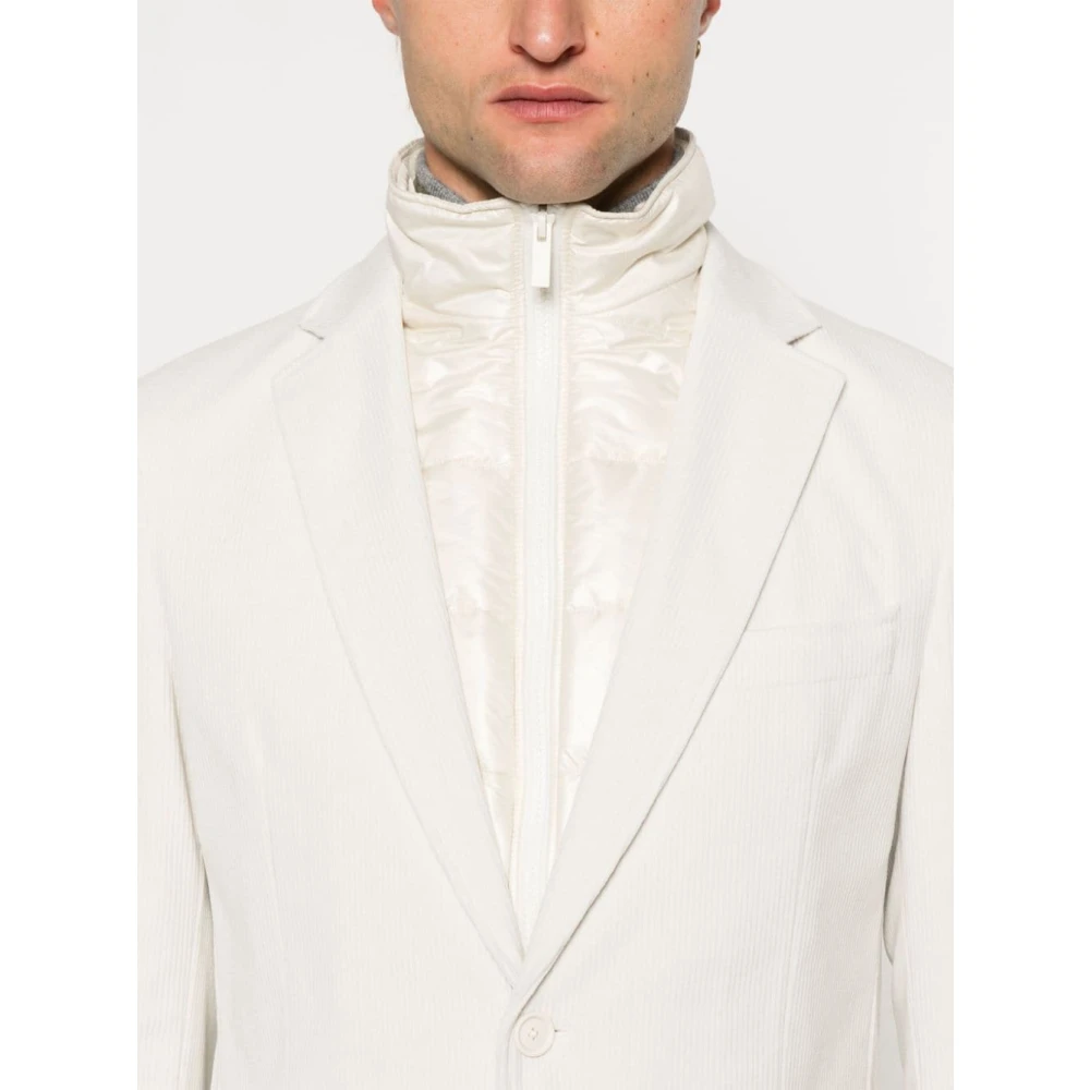 Hugo Boss Witte Corduroy Laagjesjas White Heren