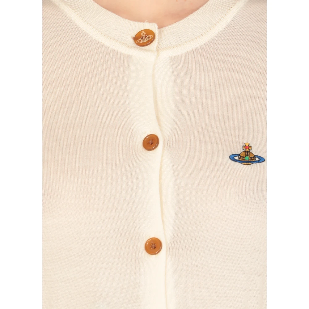 Vivienne Westwood Witte Katoen Kasjmier Cardigan Sweater White Dames