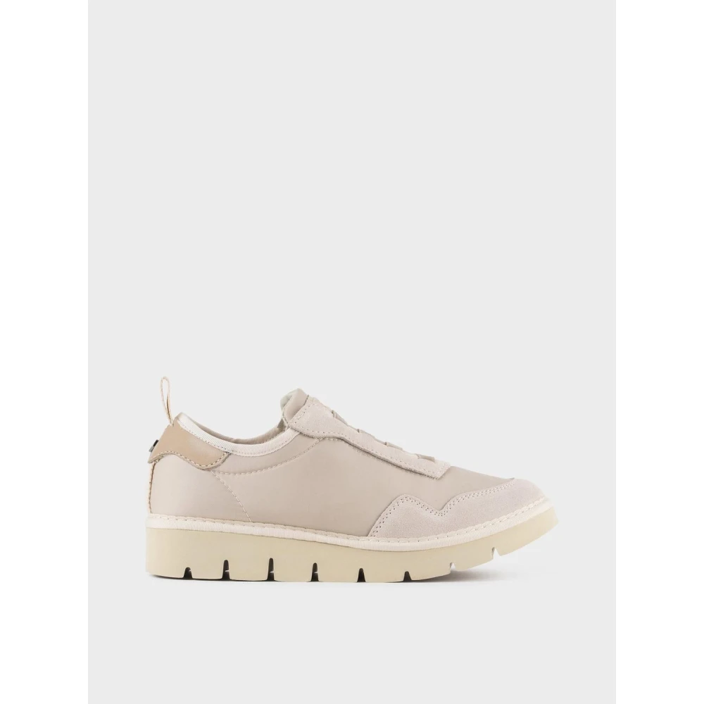 Panchic Nylon Suede Slip-On Schoenen Beige Dames