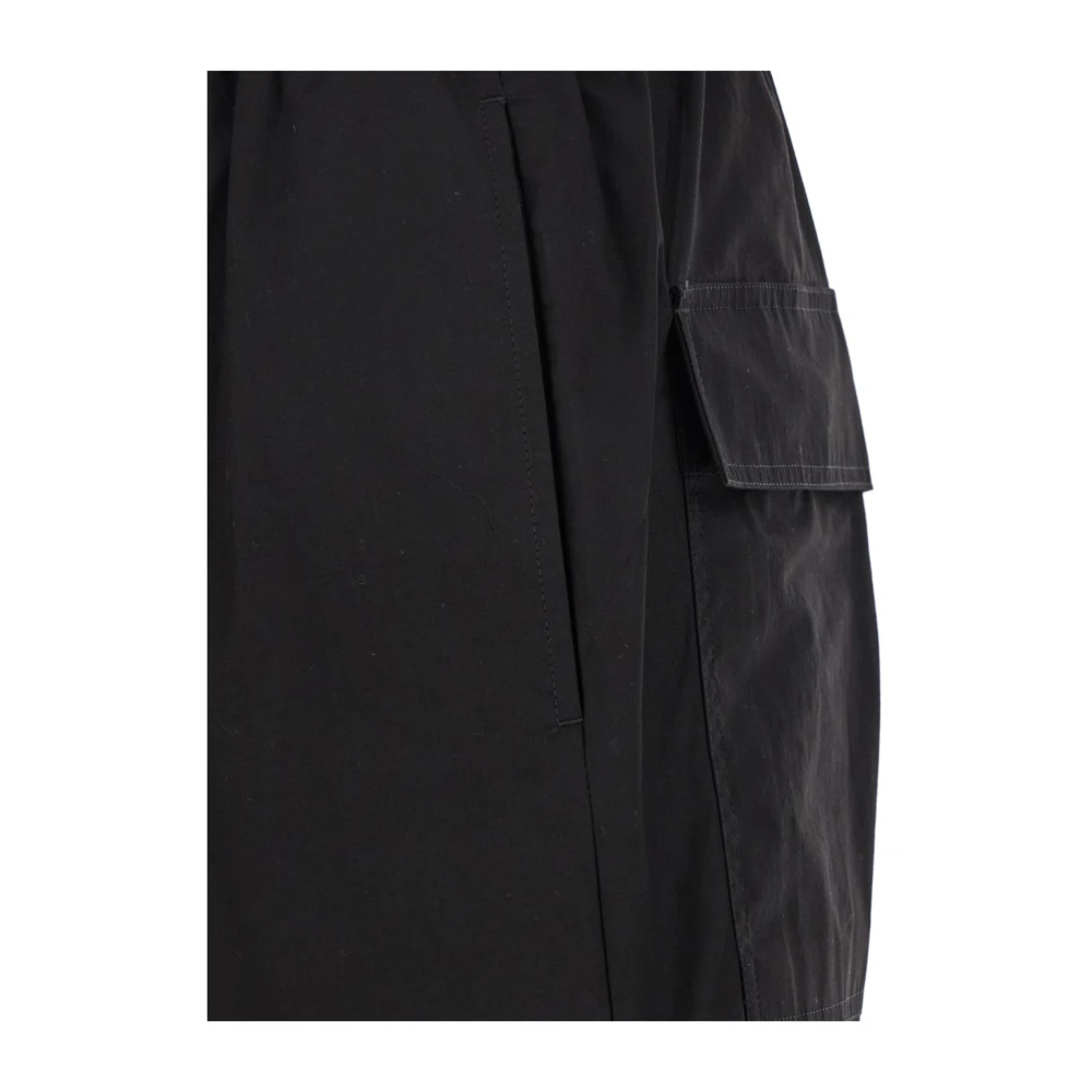 Rick Owens Zwarte Broek met Oversized Koord in Wol Black Heren