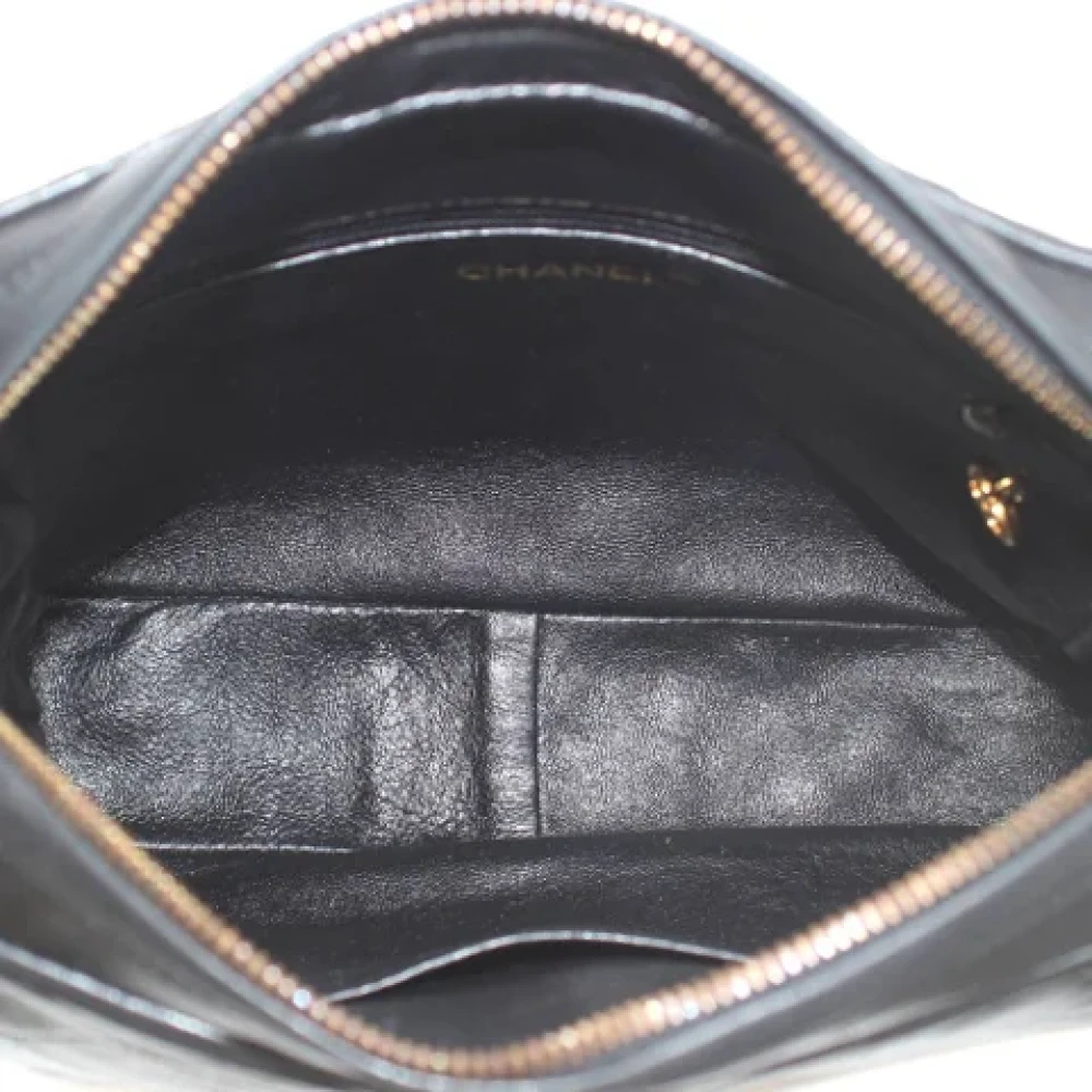 Chanel Vintage Pre-owned Fabric shoulder-bags Black Dames