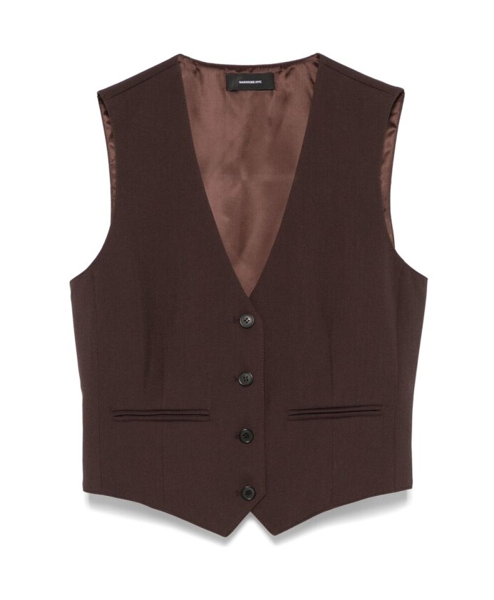 brown-wool-v-neck-sleeveless-coat
