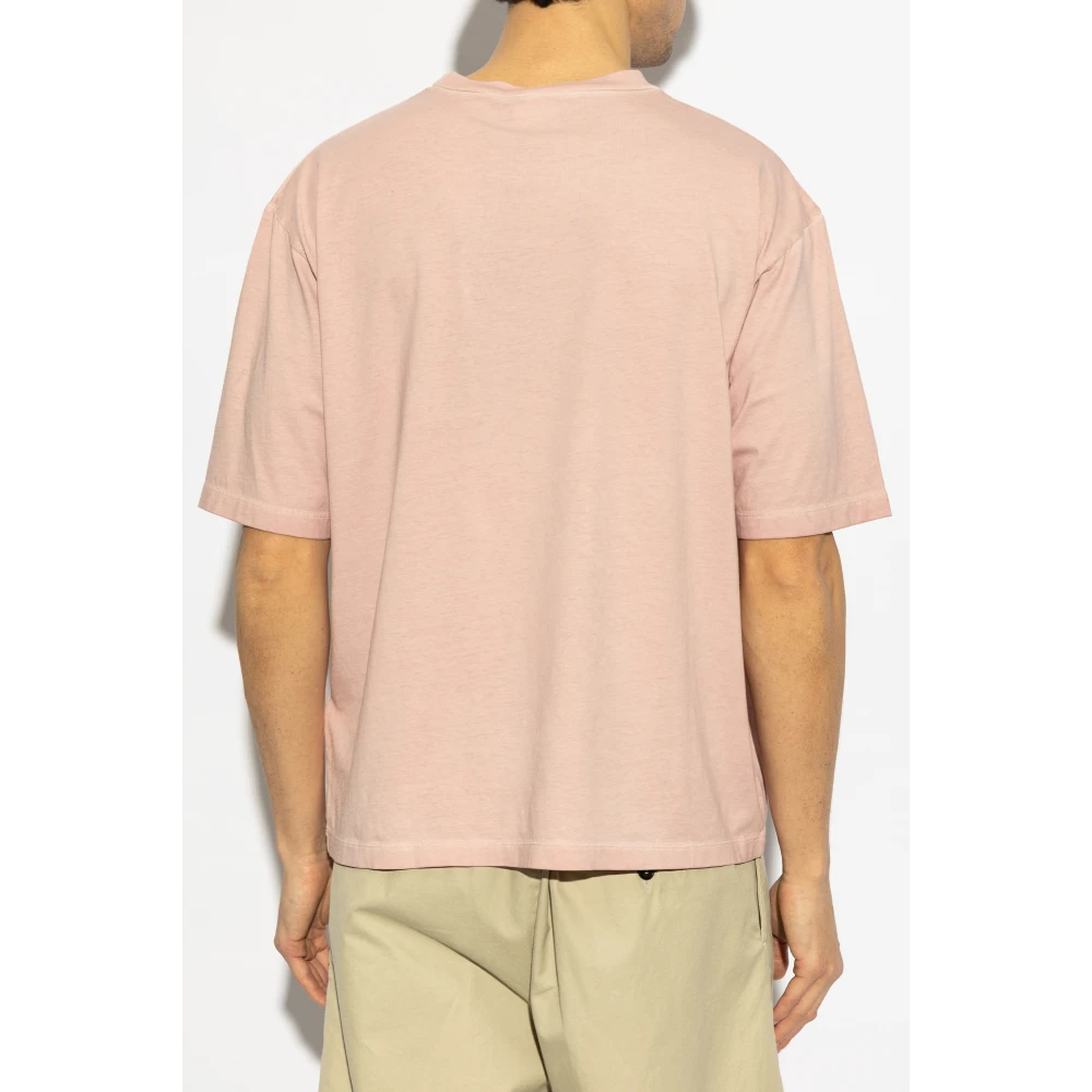 Dsquared2 T-shirt met geborduurd patroon Pink Heren