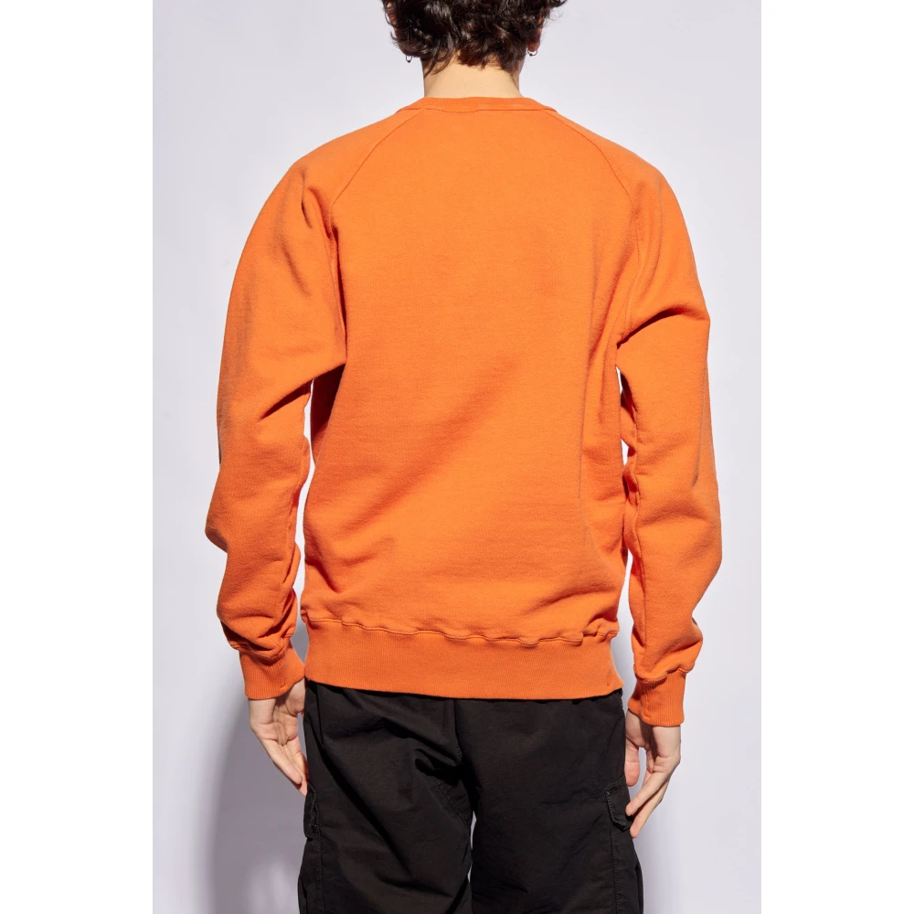 Stone Island Sweatshirt met logo Orange Heren