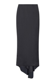 Satin skirt with train