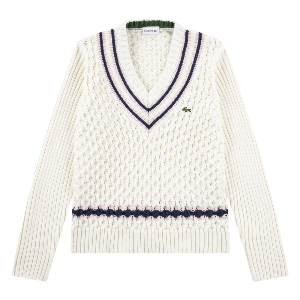 Lacoste Beige Kids Knitwear, Female, 14 Y, Mixed Stitch Jumper