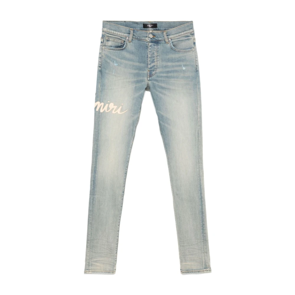 Amiri Lichtblauwe Skinny Denim Jeans Blue Heren