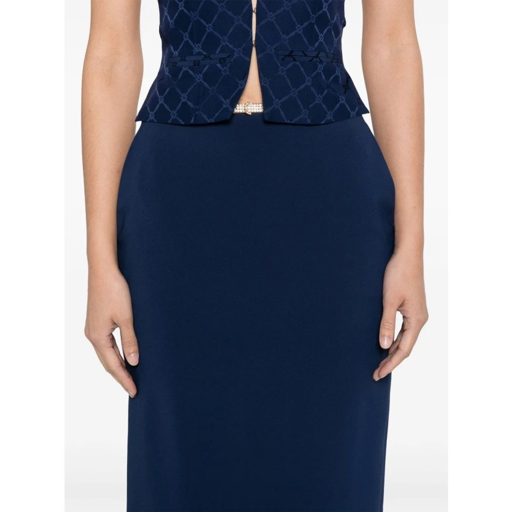 Elisabetta Franchi Blauwe Stijlvolle Rokken Blue Dames
