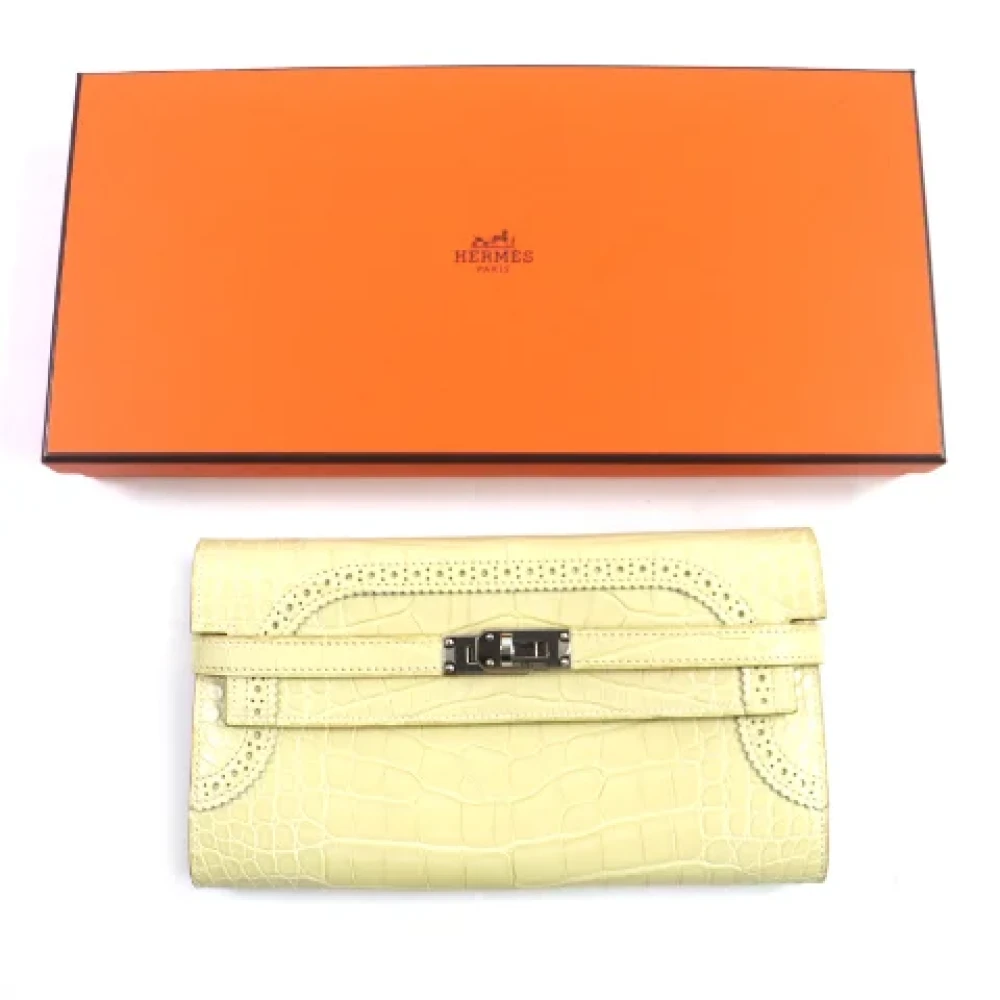 Hermès Vintage Pre-owned Leather wallets White Dames
