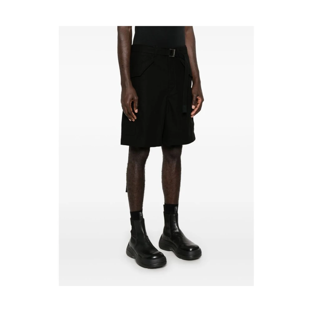 Sacai Zwarte cargobroek met zakken Black Heren