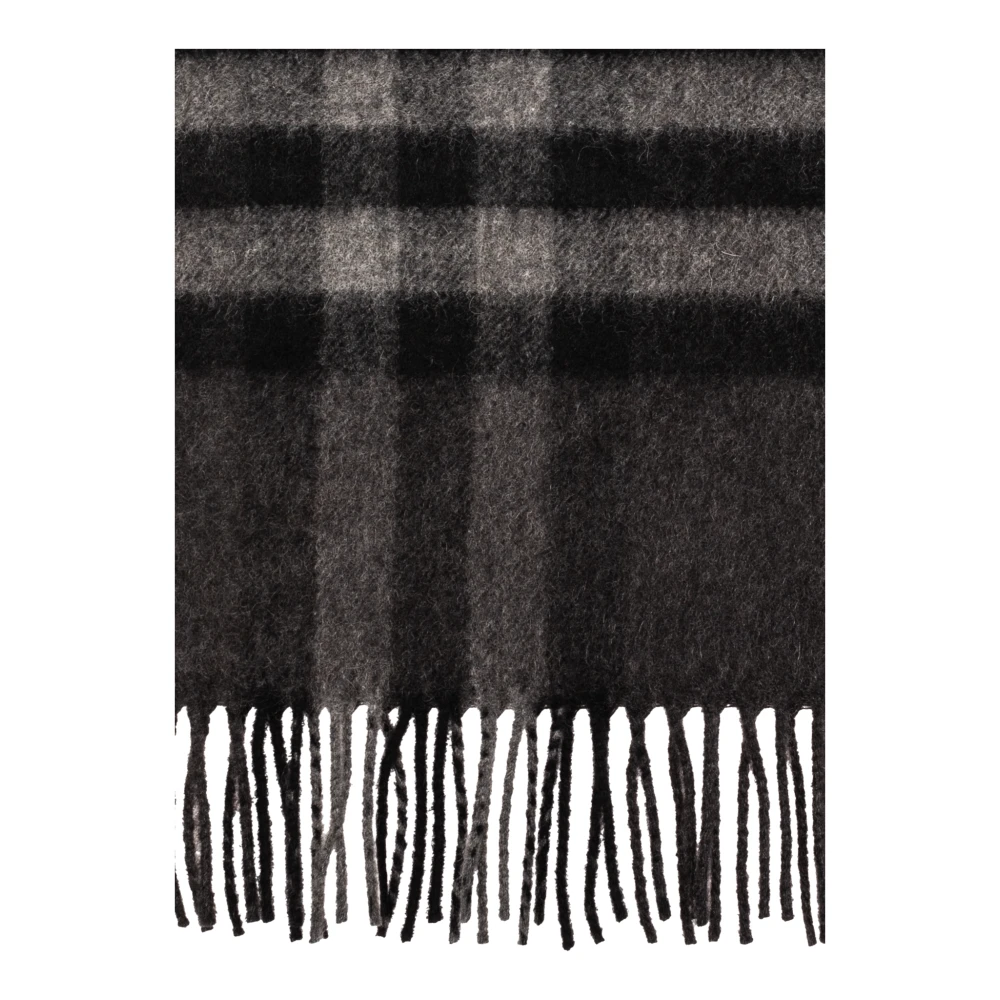 Burberry Geruite Cashmere Sjaal Black Unisex