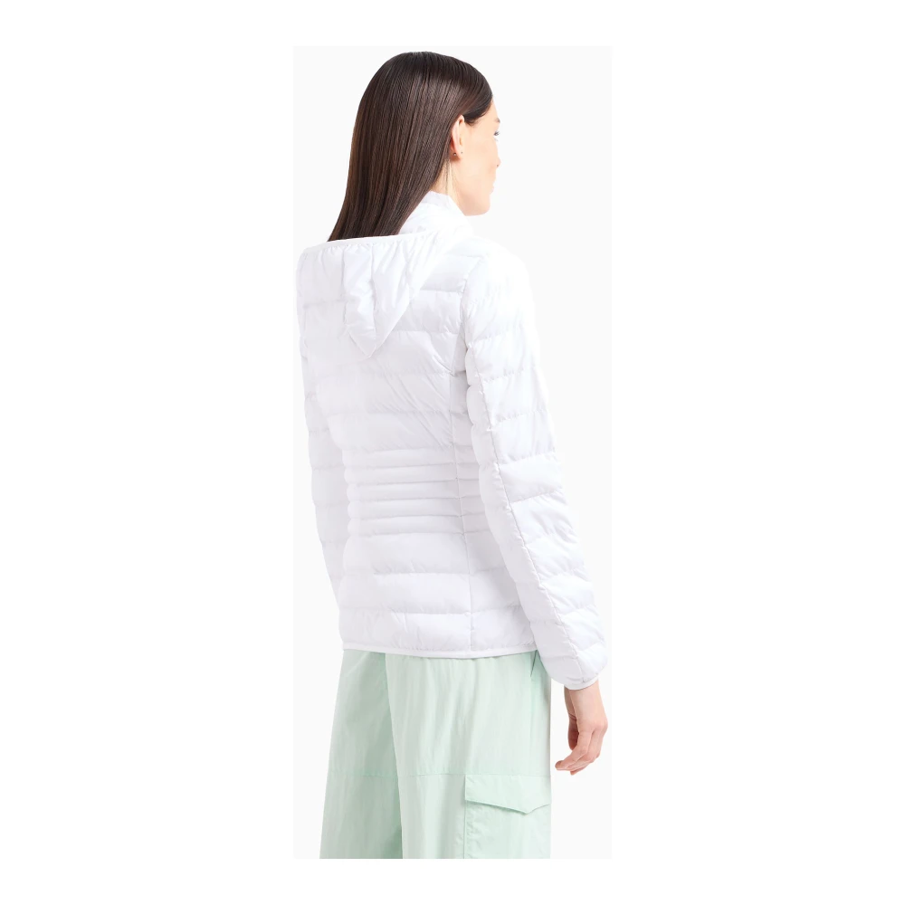 Emporio Armani EA7 Stijlvolle Jas voor Mannen White Dames